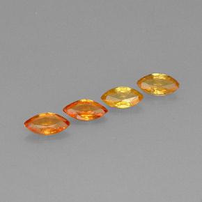 Zaffiro naturale arancione da  ct, marchesa, VVS-VS