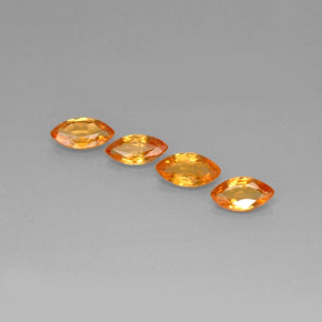 Zaffiro naturale arancione da  ct, marchesa, VVS-VS