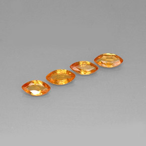Zaffiro naturale arancione da  ct, marchesa, VVS-VS