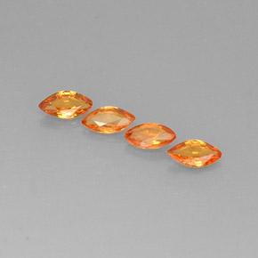 Zaffiro naturale arancione da 1,45 ct, marchesa, VVS-VS