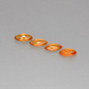 Zaffiro naturale arancione da 1,45 ct, marchesa, VVS-VS
