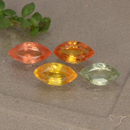 Zaffiro naturale multicolore da 1,75 ct, marchesa, VVS-VS