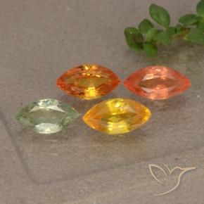 Zaffiro naturale multicolore da 1,75 ct, marchesa, VVS-VS