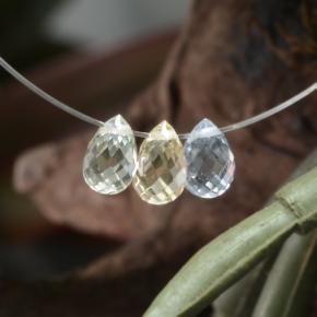 Zaffiro naturale multicolore da 2,12 ct, briolette, VVS