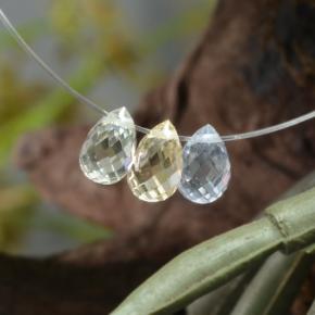 Zaffiro naturale multicolore da 2,12 ct, briolette, VVS