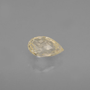 Zaffiro naturale oro da 0,79 ct, briolette, VVS-VS