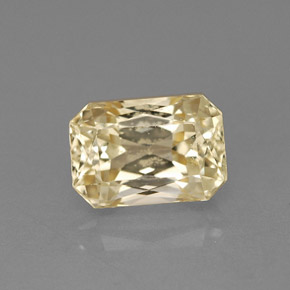 Zaffiro naturale giallo da 1,81 ct, taglio smeraldo, VVS