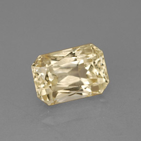Zaffiro naturale giallo da 1,81 ct, taglio smeraldo, VVS