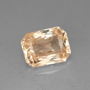 Zaffiro naturale arancione da 2,13 ct, taglio smeraldo, VVS