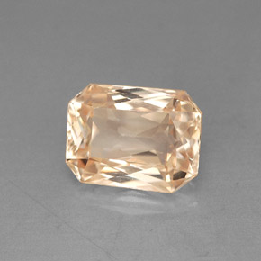 Zaffiro naturale arancione da 2,13 ct, taglio smeraldo, VVS