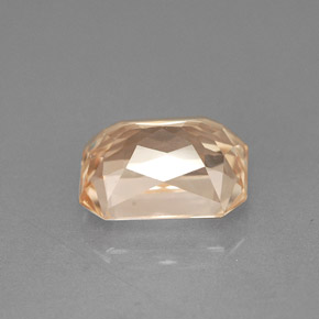 Zaffiro naturale arancione da 2,13 ct, taglio smeraldo, VVS
