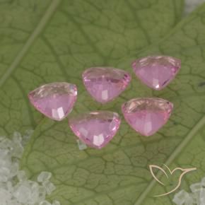 Zaffiro naturale rosa da 1,30 ct, trillion, VVS-VS