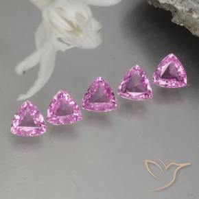 Zaffiro naturale rosa da 1,20 ct, trillion, VVS-VS