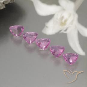 Zaffiro naturale rosa da 1,20 ct, trillion, VVS-VS