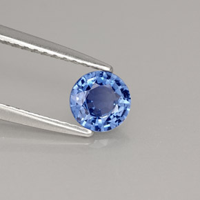 Zaffiro naturale blu da 0,59 ct, taglio rotondo, VS