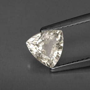 Zaffiro naturale giallo da 0,97 ct, trillion, VVS-VS
