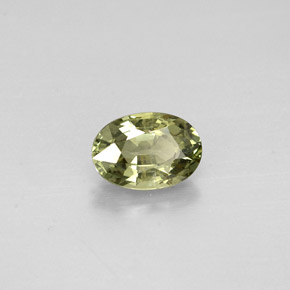 Zaffiro naturale verde da 0,67 ct, taglio ovale, VS