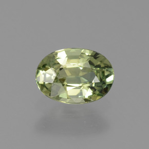 Zaffiro naturale verde da 0,63 ct, taglio ovale, VVS-VS