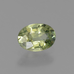 Zaffiro naturale verde da 0,63 ct, taglio ovale, VVS-VS