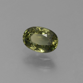 Zaffiro naturale verde da 0,71 ct, taglio ovale, VVS-VS