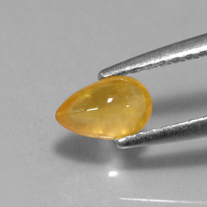 Zaffiro naturale giallo da 0,59 ct, trasparente, trasparente/traslucido