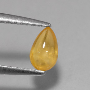 Zaffiro naturale giallo da 0,59 ct, trasparente, trasparente/traslucido