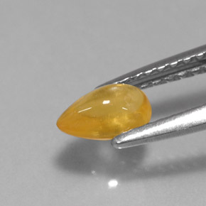 Zaffiro naturale giallo da 0,59 ct, trasparente, trasparente/traslucido