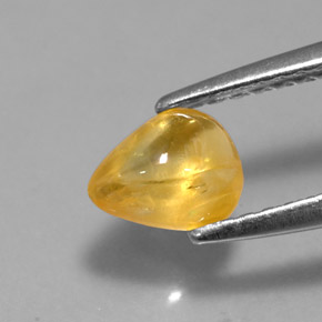 Zaffiro naturale giallo da 0,79 ct, trasparente, trasparente/traslucido