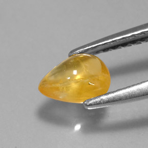 Zaffiro naturale giallo da 0,79 ct, trasparente, trasparente/traslucido