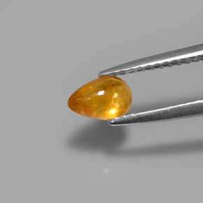 Zaffiro naturale giallo da 0,81 ct, trasparente, trasparente/traslucido
