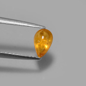 Zaffiro naturale giallo da 0,81 ct, trasparente, trasparente/traslucido