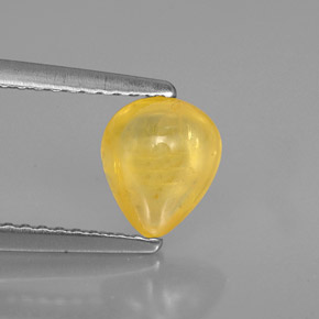 Zaffiro naturale giallo da 1,22 ct, trasparente, trasparente/traslucido