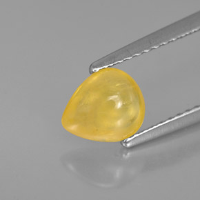 Zaffiro naturale giallo da 1,22 ct, trasparente, trasparente/traslucido