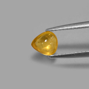 Zaffiro naturale giallo da 0,80 ct, trasparente, trasparente/traslucido