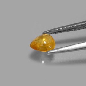 Zaffiro naturale giallo da 0,80 ct, trasparente, trasparente/traslucido