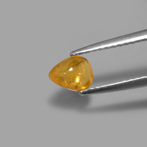 Zaffiro naturale giallo da 0,75 ct, trasparente, trasparente/traslucido
