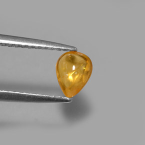 Zaffiro naturale giallo da 0,75 ct, trasparente, trasparente/traslucido