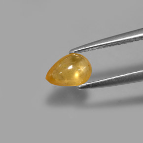 Zaffiro naturale giallo da 0,68 ct, trasparente, trasparente/traslucido