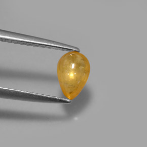 Zaffiro naturale giallo da 0,68 ct, trasparente, trasparente/traslucido