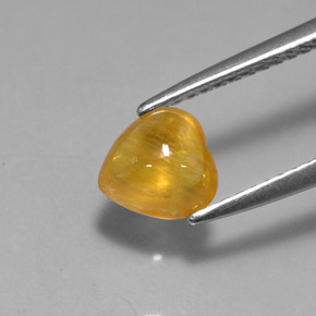Zaffiro naturale giallo da 1,41 ct, trasparente, trasparente/traslucido
