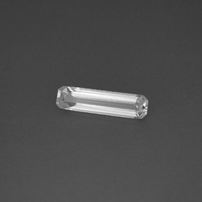 Zaffiro naturale bianco da 0,56 ct, taglio smeraldo, VVS-VS