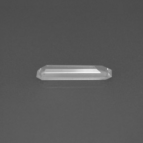 Zaffiro naturale bianco da 0,56 ct, taglio smeraldo, VVS-VS