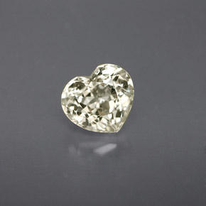Zaffiro naturale giallo da 1,35 ct, a forma di cuore, VVS-VS