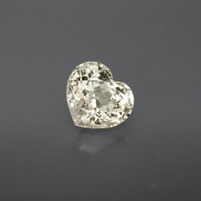 Zaffiro naturale giallo da 1,35 ct, a forma di cuore, VVS-VS