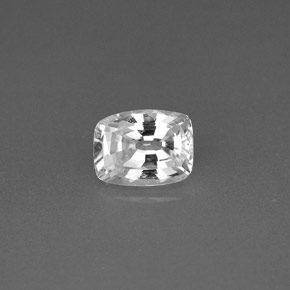 Zaffiro naturale bianco da 1,09 ct, taglio a cuscino, VVS-VS