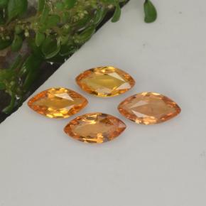 Zaffiro naturale arancione da 1,25 ct, marchesa, VVS-VS
