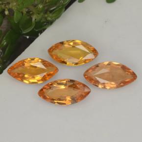 Zaffiro naturale arancione da 1,25 ct, marchesa, VVS-VS