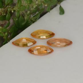 Zaffiro naturale arancione da 1,25 ct, marchesa, VVS-VS