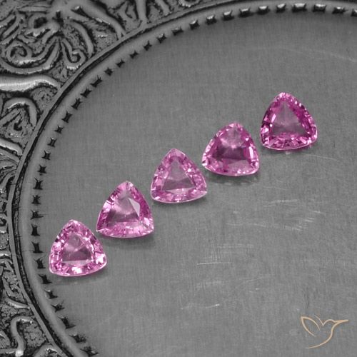 Zaffiro naturale rosa da 1,22 ct, trillion, VVS-VS