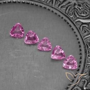 Zaffiro naturale rosa da 1,22 ct, trillion, VVS-VS